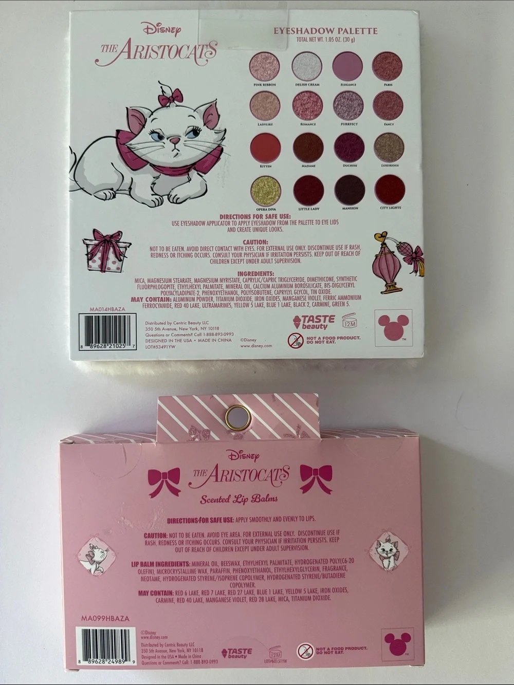Disney Aristocats Themed Eyeshadow Palette & Scented Lip Balm Gift Set